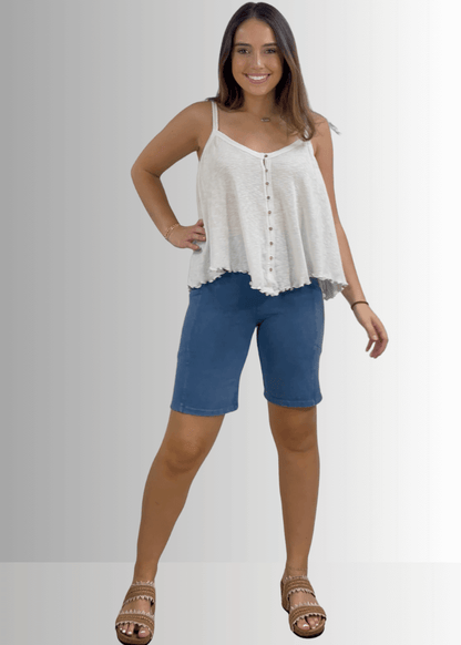 Kylie Soft Cotton Asymmetrical Cami- CLEARANCE FINAL SALE