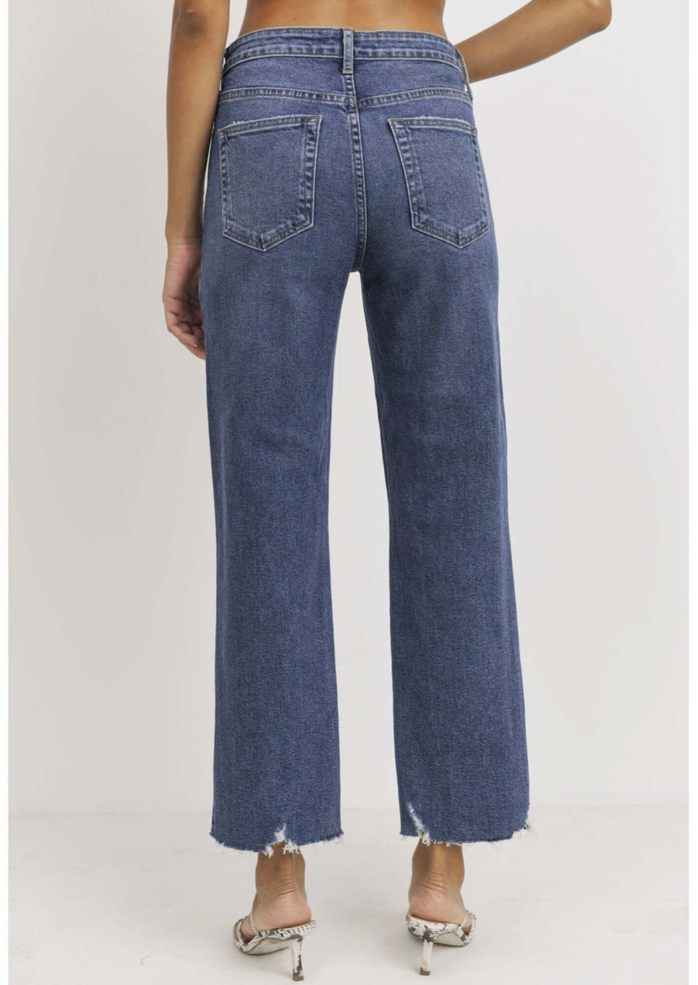 Distressed Cropped Trendy Denim Jeans CLEARANCE FINAL SALE