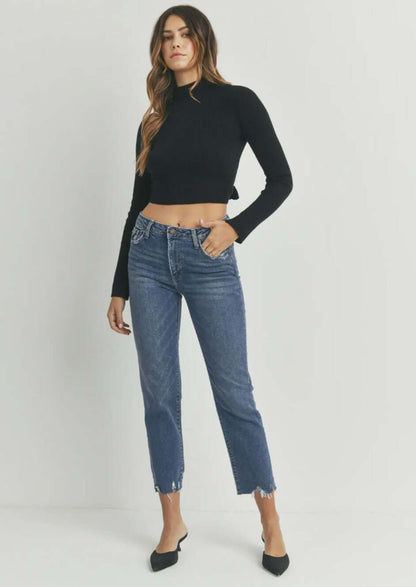 Distressed Cropped Trendy Denim Jeans CLEARANCE FINAL SALE