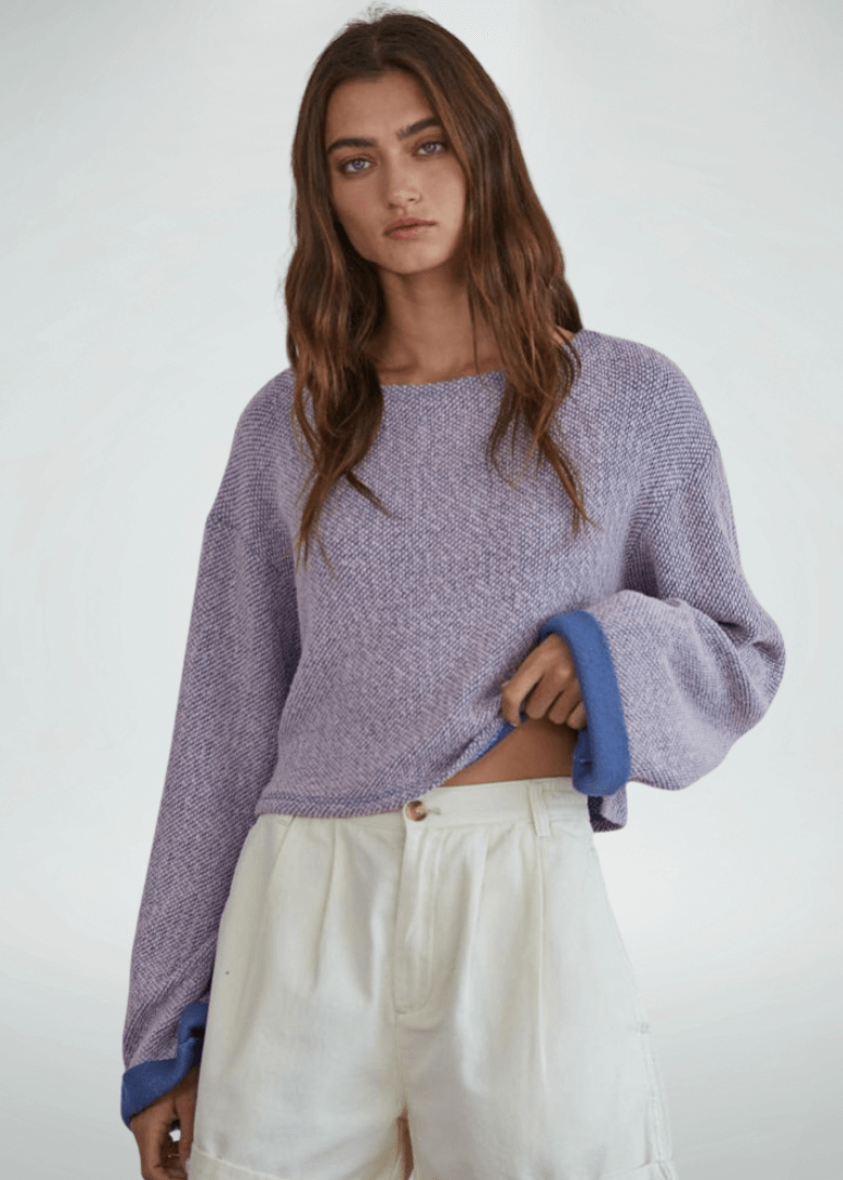 Lavender Jessamine Cropped Pullover