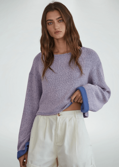 Lavender Jessamine Cropped Pullover