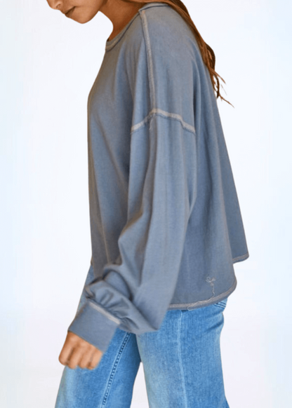 Owen Stitch Detail Cotton Tee Made in USA