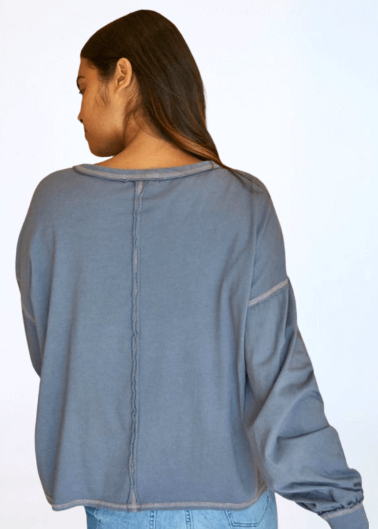 Owen Stitch Detail Cotton Tee Made in USA