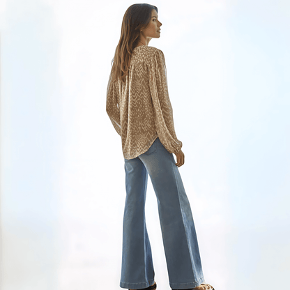Emilia Tie Neck Top Made in USA