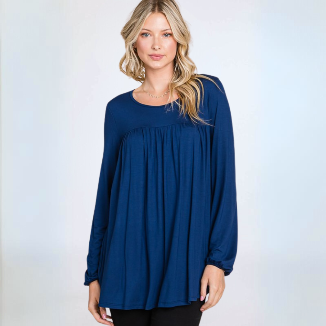 Jersey Knit Long Sleeve Tunic CLEARANCE FINAL SALE