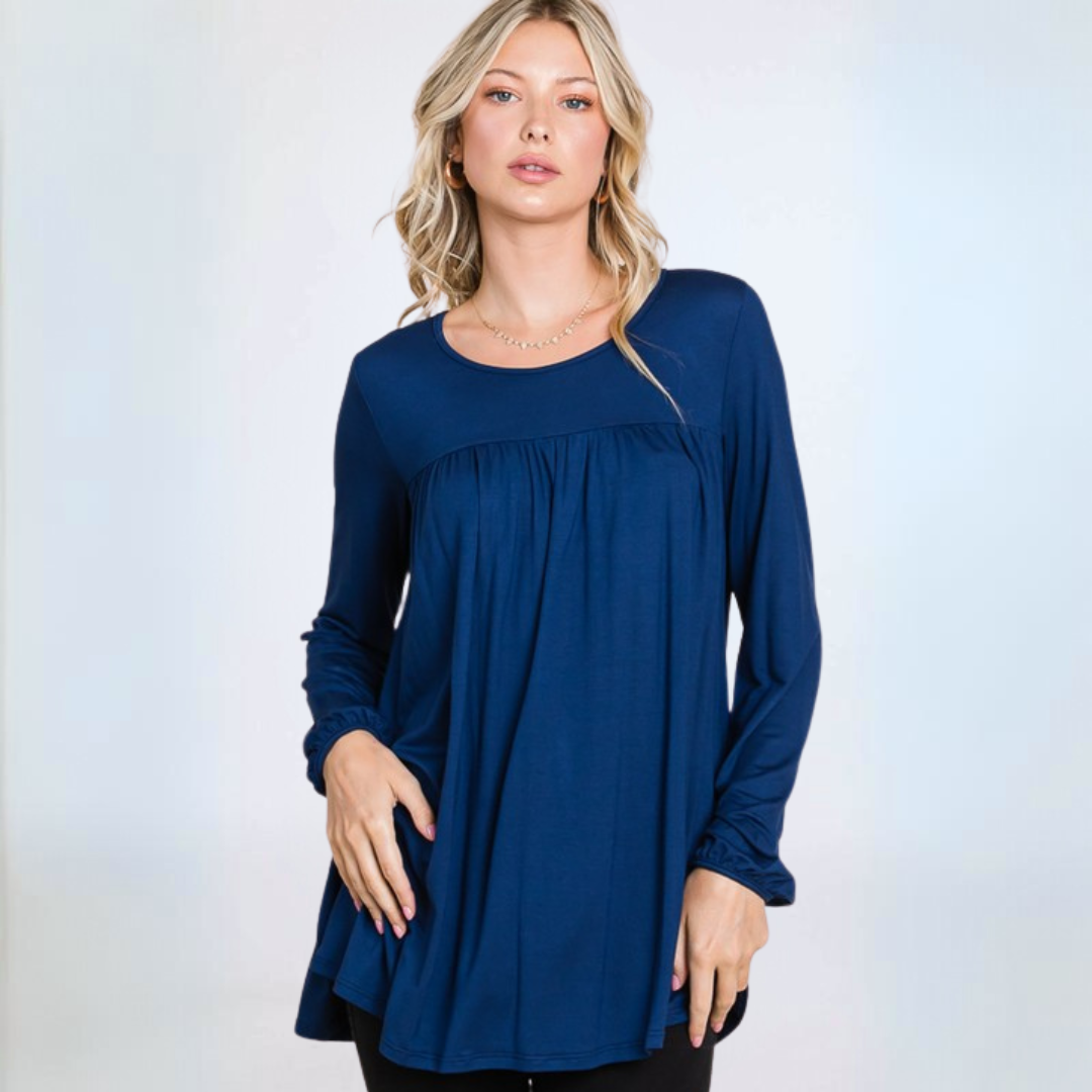 Jersey Knit Long Sleeve Tunic CLEARANCE FINAL SALE