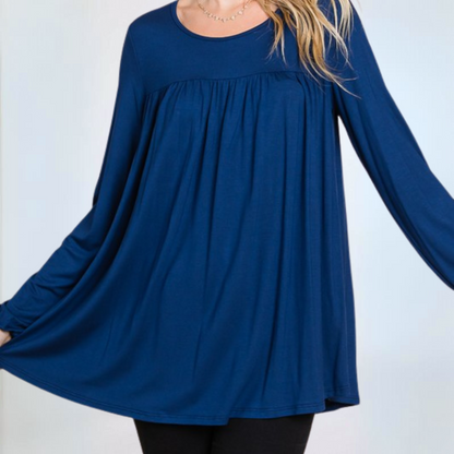 Jersey Knit Long Sleeve Tunic CLEARANCE FINAL SALE