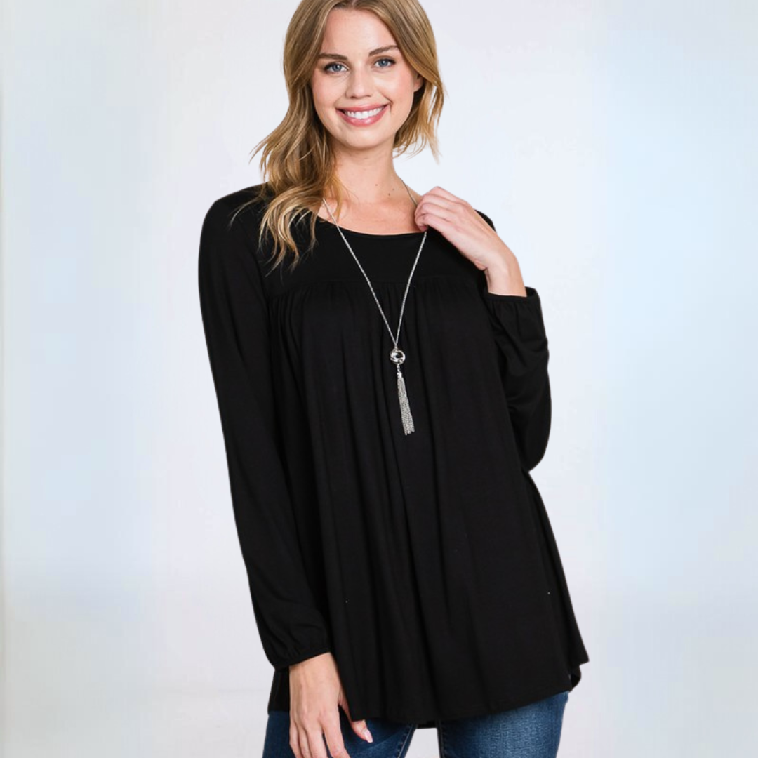 Jersey Knit Long Sleeve Tunic CLEARANCE FINAL SALE