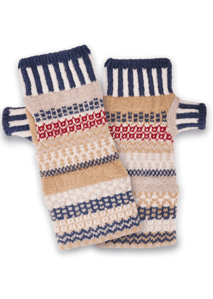 BATEAU MOUCHE Knitted Fingerless Gloves By Solmate Made in USA