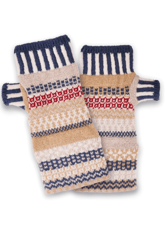 BATEAU MOUCHE Knitted Fingerless Gloves By Solmate Made in USA