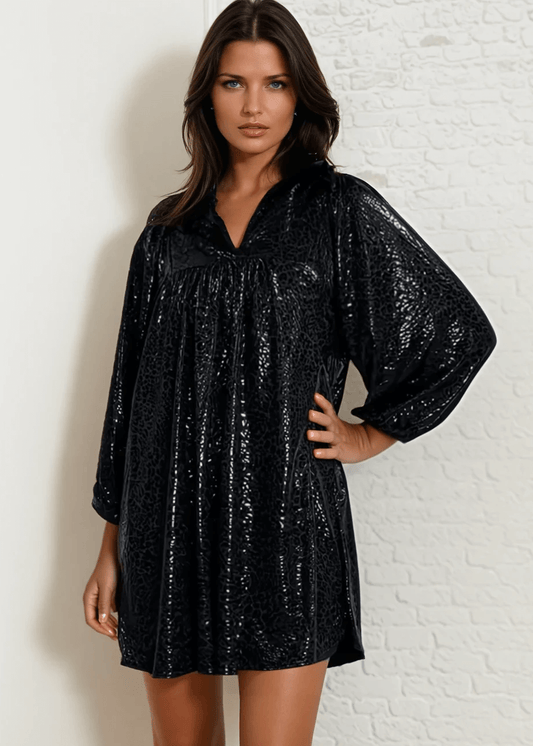 Black Cat Mini Dress