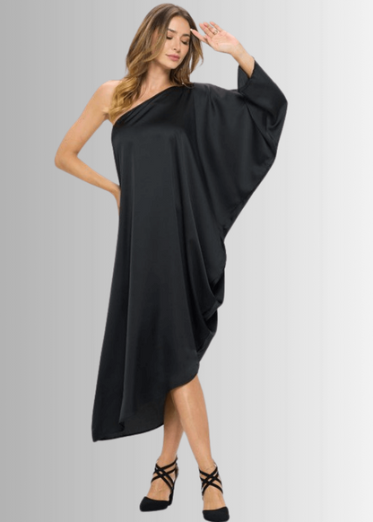 One Shoulder Asymmetrical Cocktail Dress CLEARANCE FINAL SALE