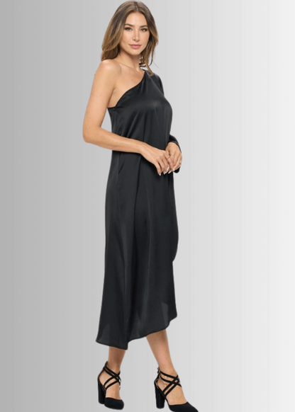 One Shoulder Asymmetrical Cocktail Dress CLEARANCE FINAL SALE