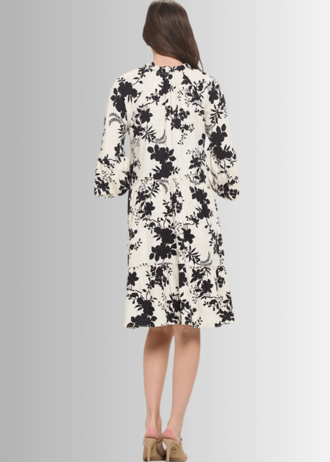 Becca Floral Tiered Dress Made in USA