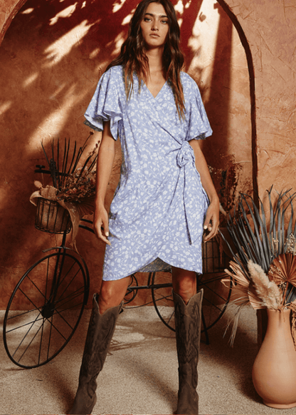 Brook True Wrap Style Mini Dress CLEARANCE FINAL SALE