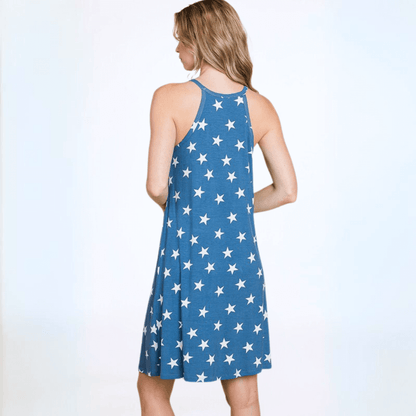 Patriotic Stars Racerback Tank Dress CLEARANCE FINAL SALE