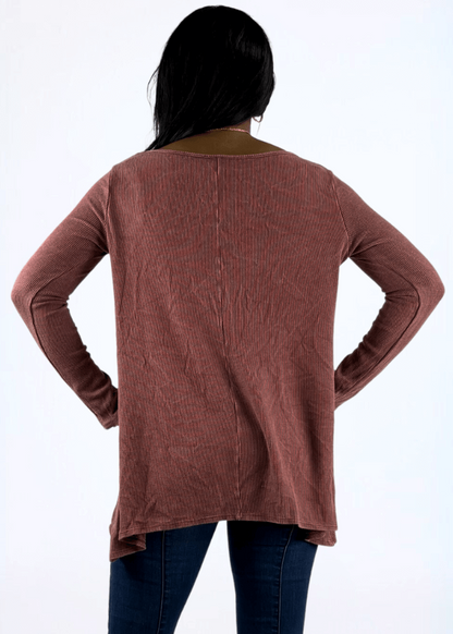 Thermal Lace Trim Top Made in USA