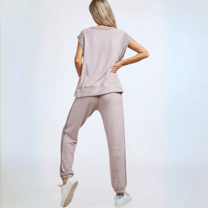 Heather Lilac Soft Brushed Knit Set Made in USA