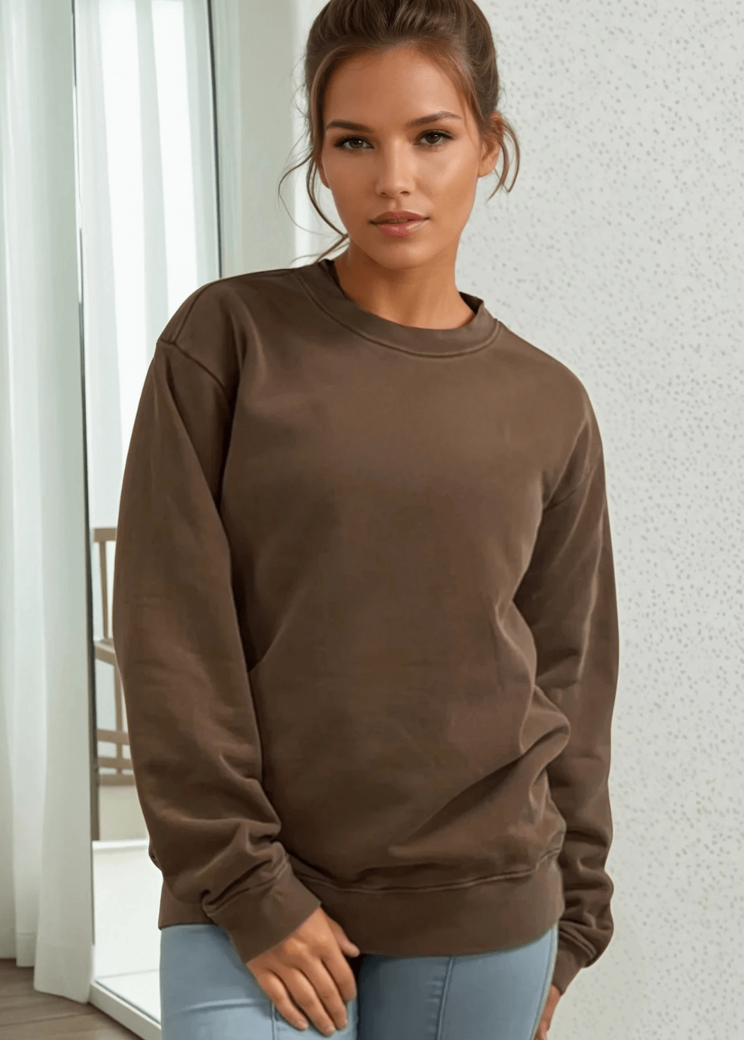 Brynlee Heavyweight Crew Neck Fleece Sweatshirt