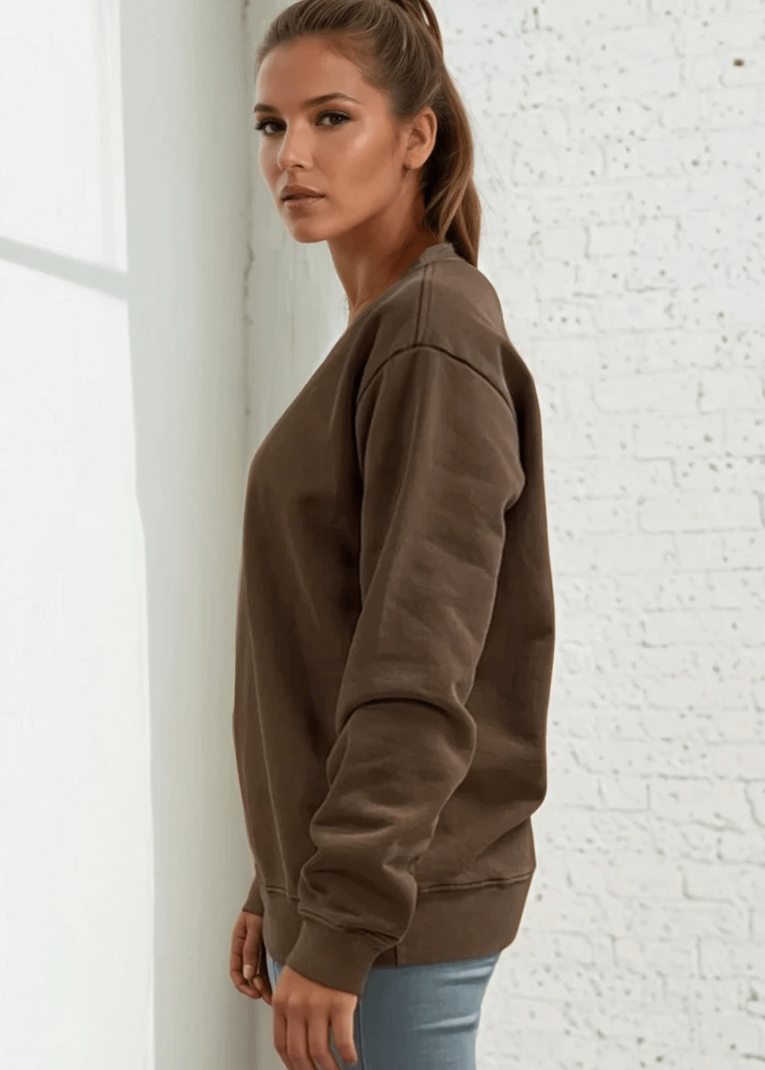 Brynlee Heavyweight Crew Neck Fleece Sweatshirt