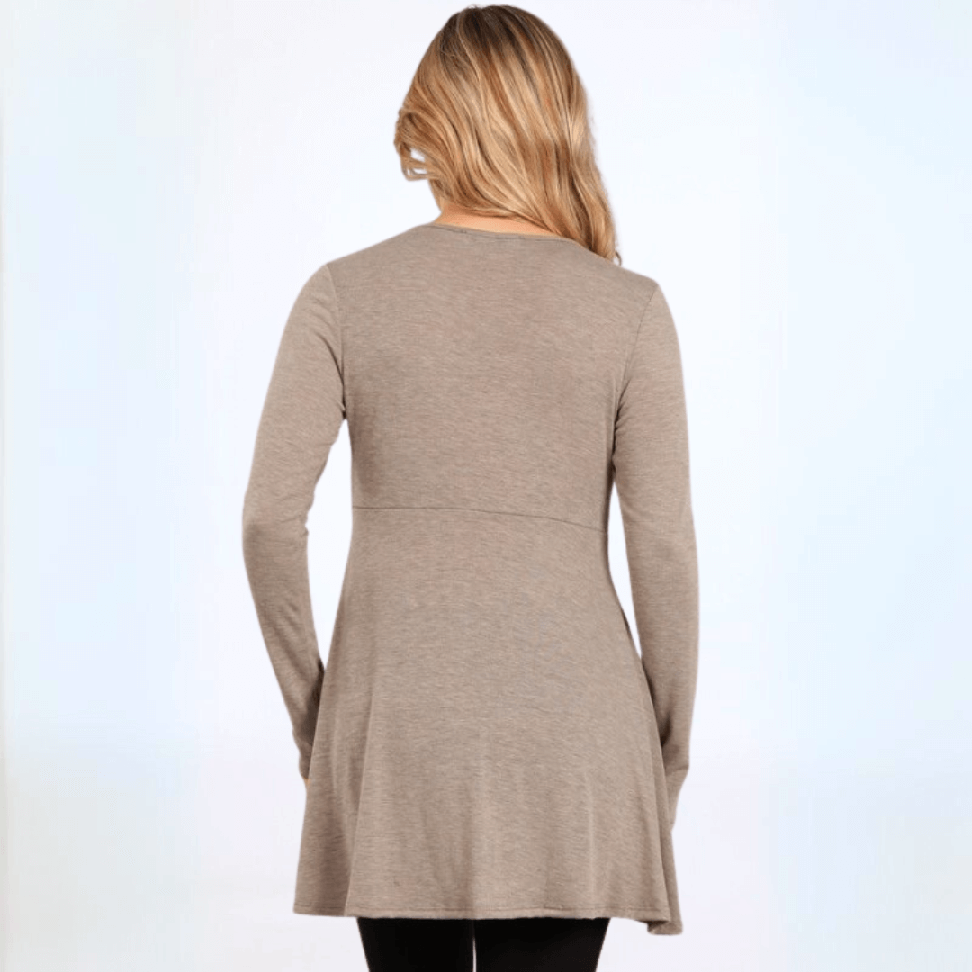 A Feminine Touch V-Neck A-Line Fit Tunic Made in USA