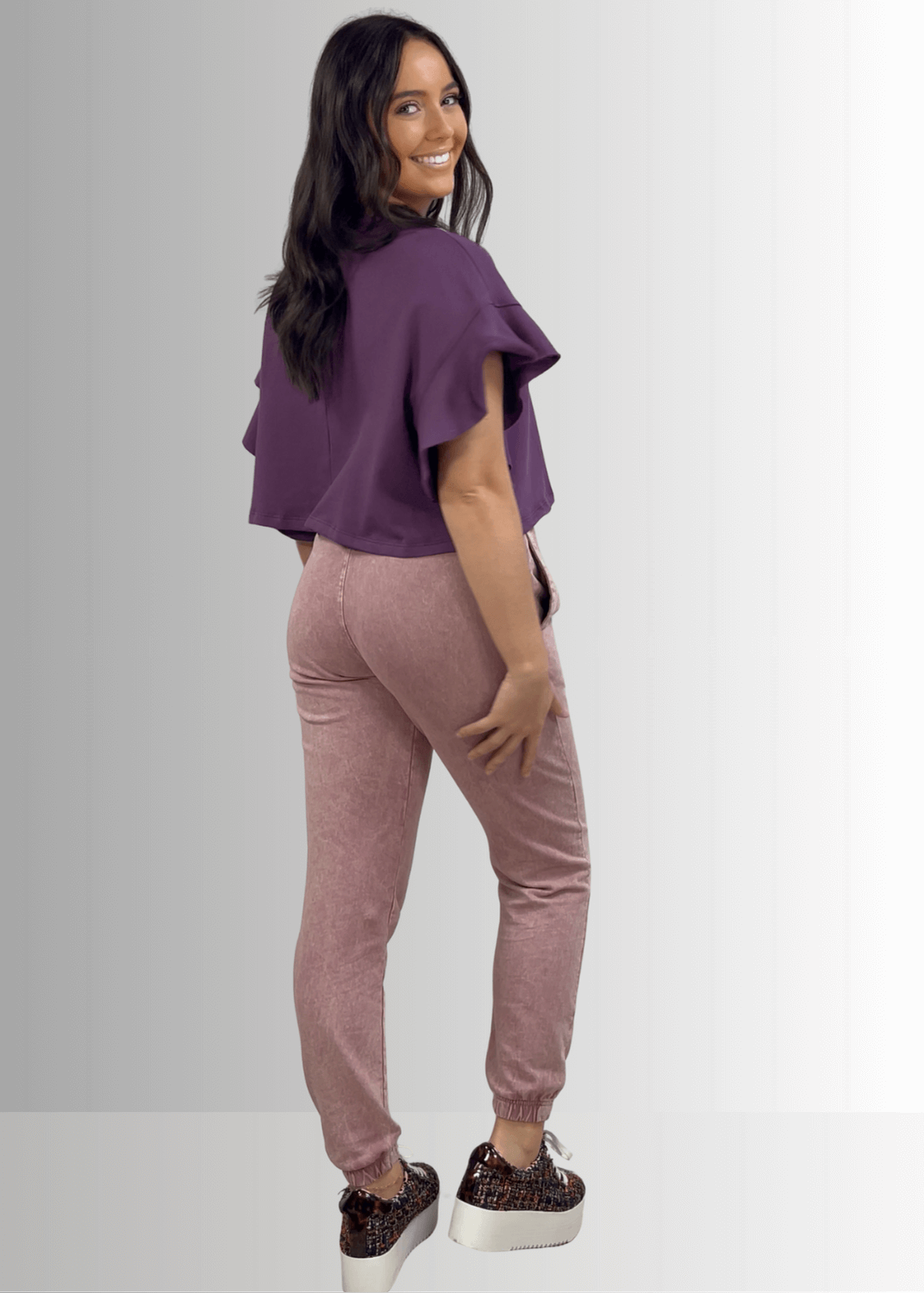 All Day French Terry Pocket Joggers in Light Denim