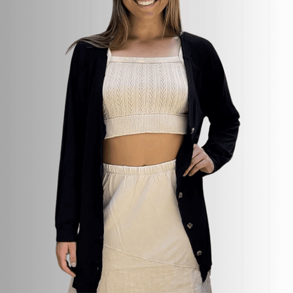 Seamless Cable Knit Bra Top - Clearance Final Sale