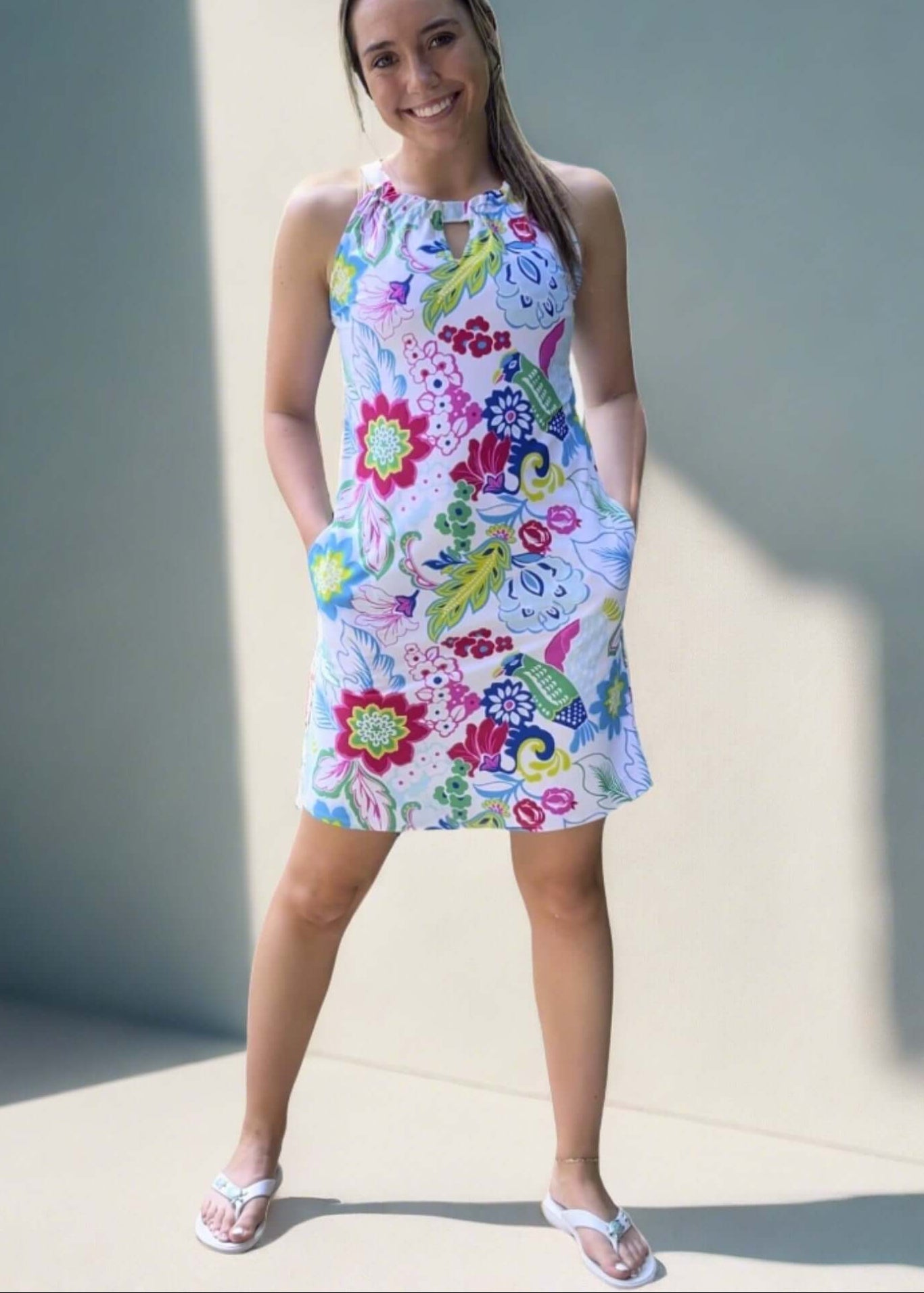 Charleston Dress in Paradise Print CLEARANCE FINAL SALE
