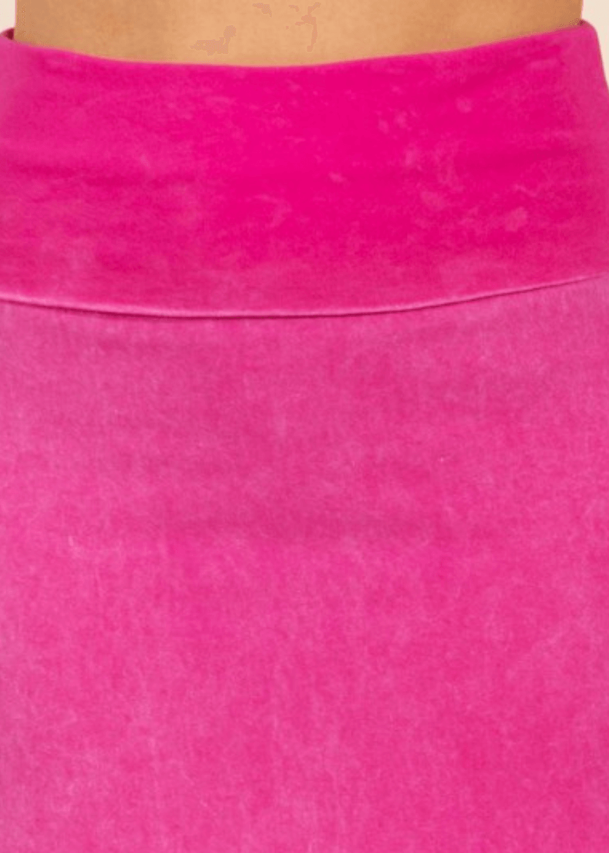 American Cotton Maxi Skirt (Fuchsia)