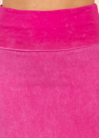 American Cotton Maxi Skirt (Fuchsia)