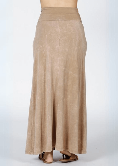 American Cotton Maxi Skirt (Beige)