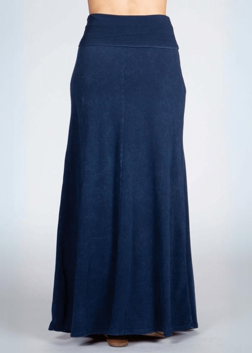 American Cotton Maxi Skirt (Blue)