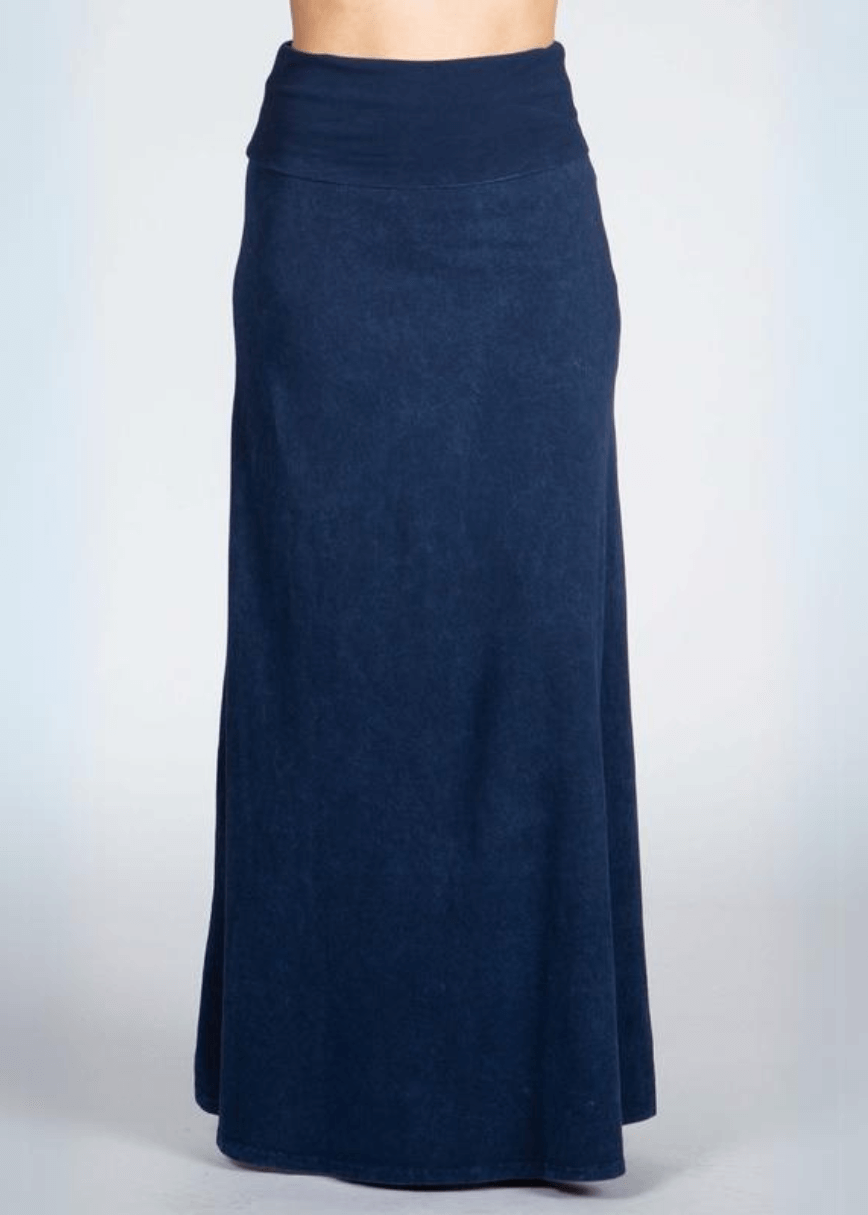 American Cotton Maxi Skirt (Blue)