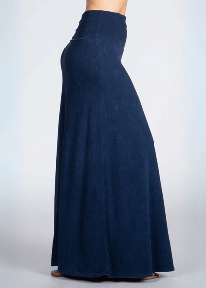 American Cotton Maxi Skirt (Blue)