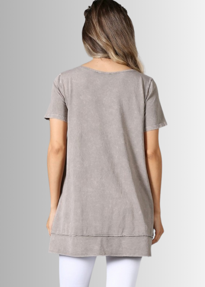 Relax in Style Cotton V-Neck Top