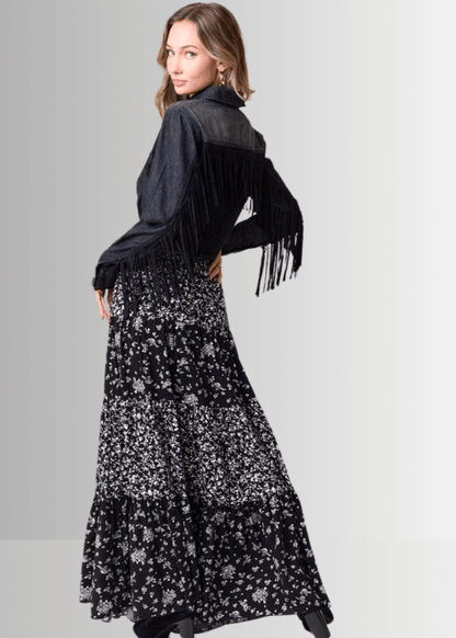 Claire Floral Tiered Maxi Skirt