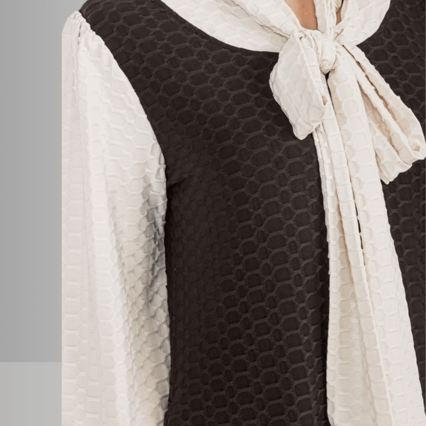 Honeycomb Jersey Classic Bowtie Midi Dress Clearance Final Sale
