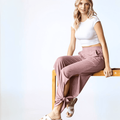 Boho Vibes Tie Hem Pants CLEARANCE FINAL SALE