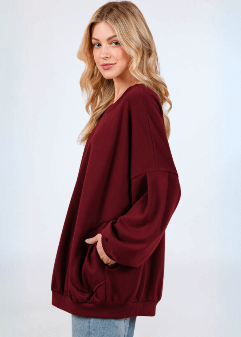 Cozy Convenient Pocket Sweatshirt - CLEARANCE FINAL SALE