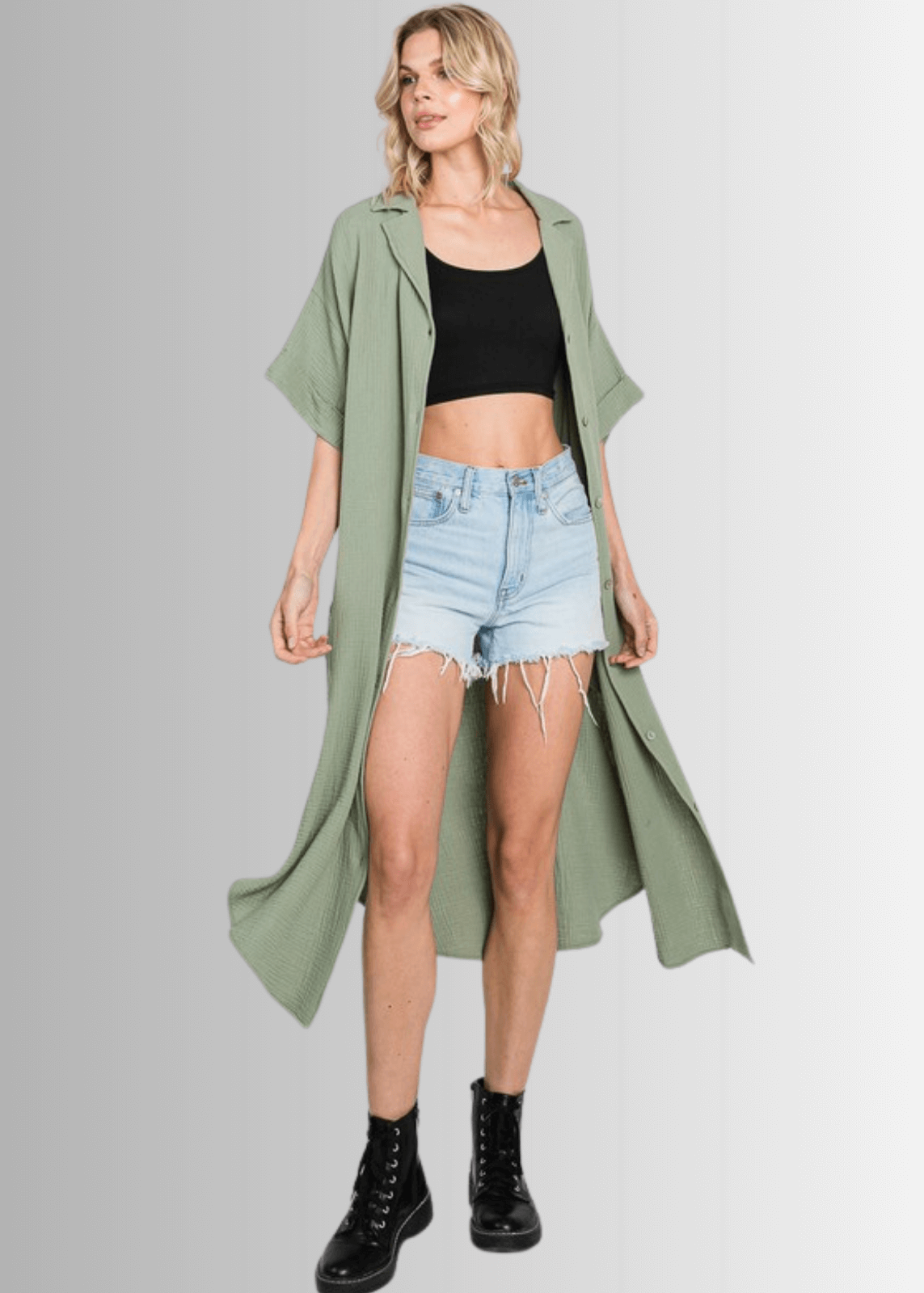 Phoebe Versatile Cotton Gauze Shirt Dress