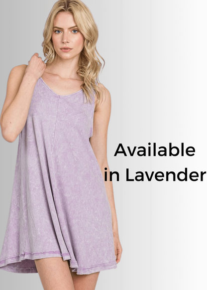 Lainey Ribbed Cotton Mini Dress in Teal