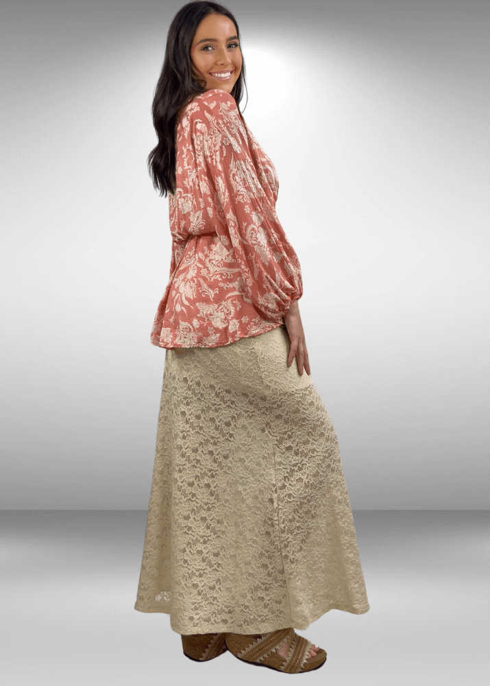 Yellowstone Lace Maxi Skirt