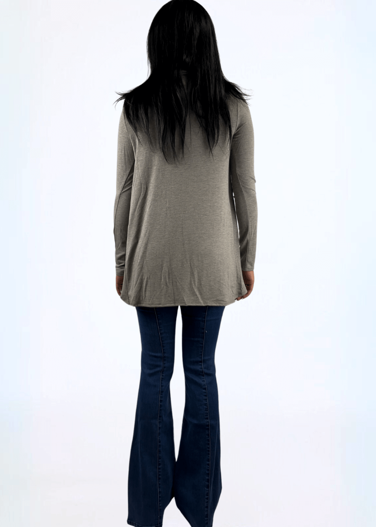 Cross Over Draped Cowl Neck Top Made in USA