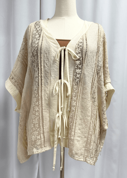 Daisy Lace Cream Cardigan