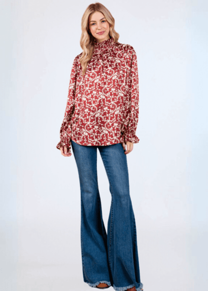 Hannah Top Smocked Neck Top