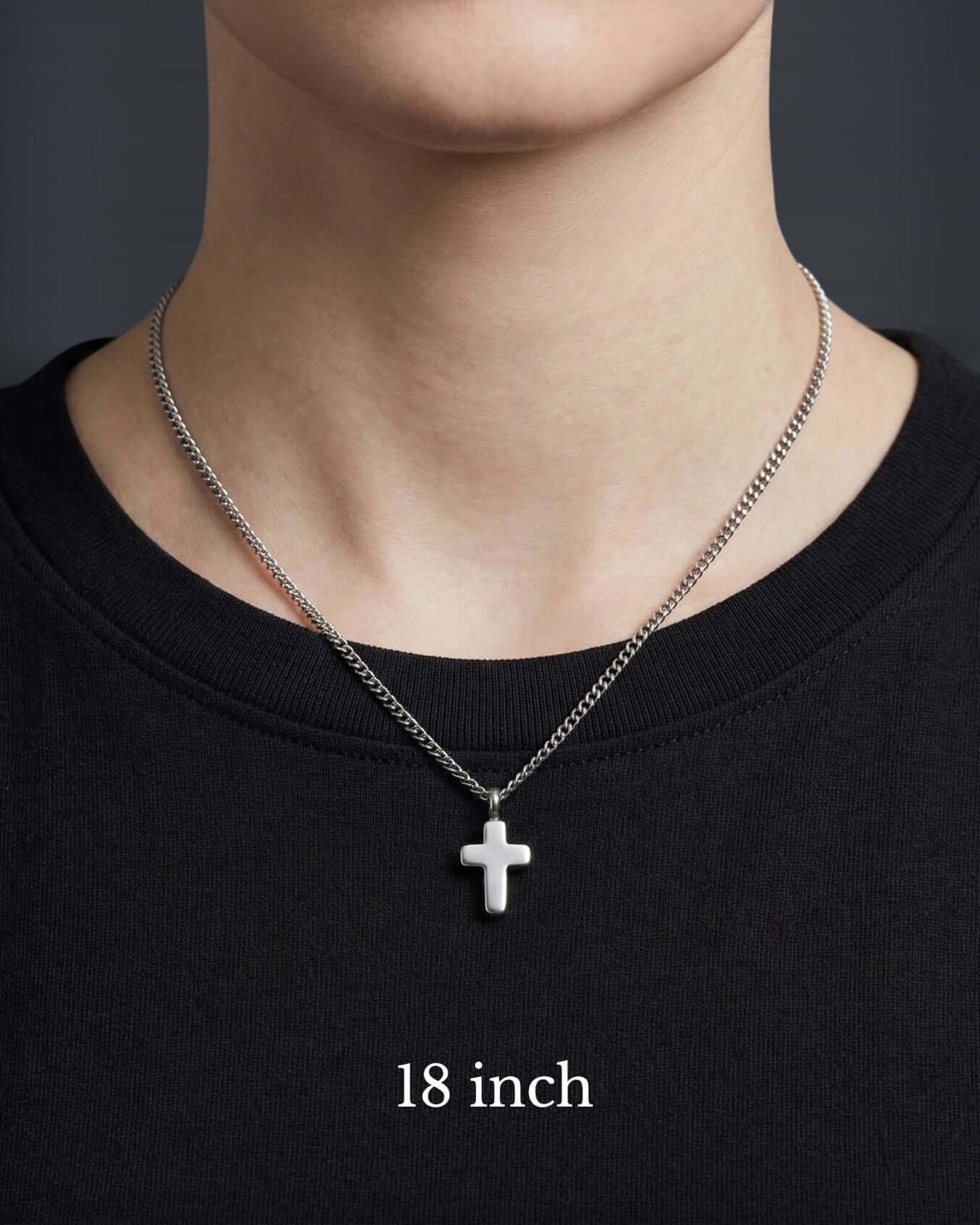 Cross of Comfort Necklace - Sterling Silver Choker Charm