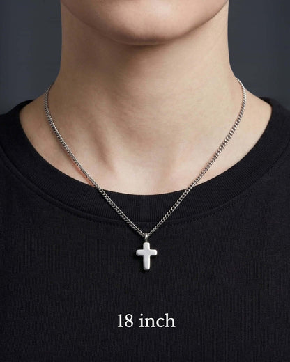 Cross of Comfort Necklace - Sterling Silver Choker Charm
