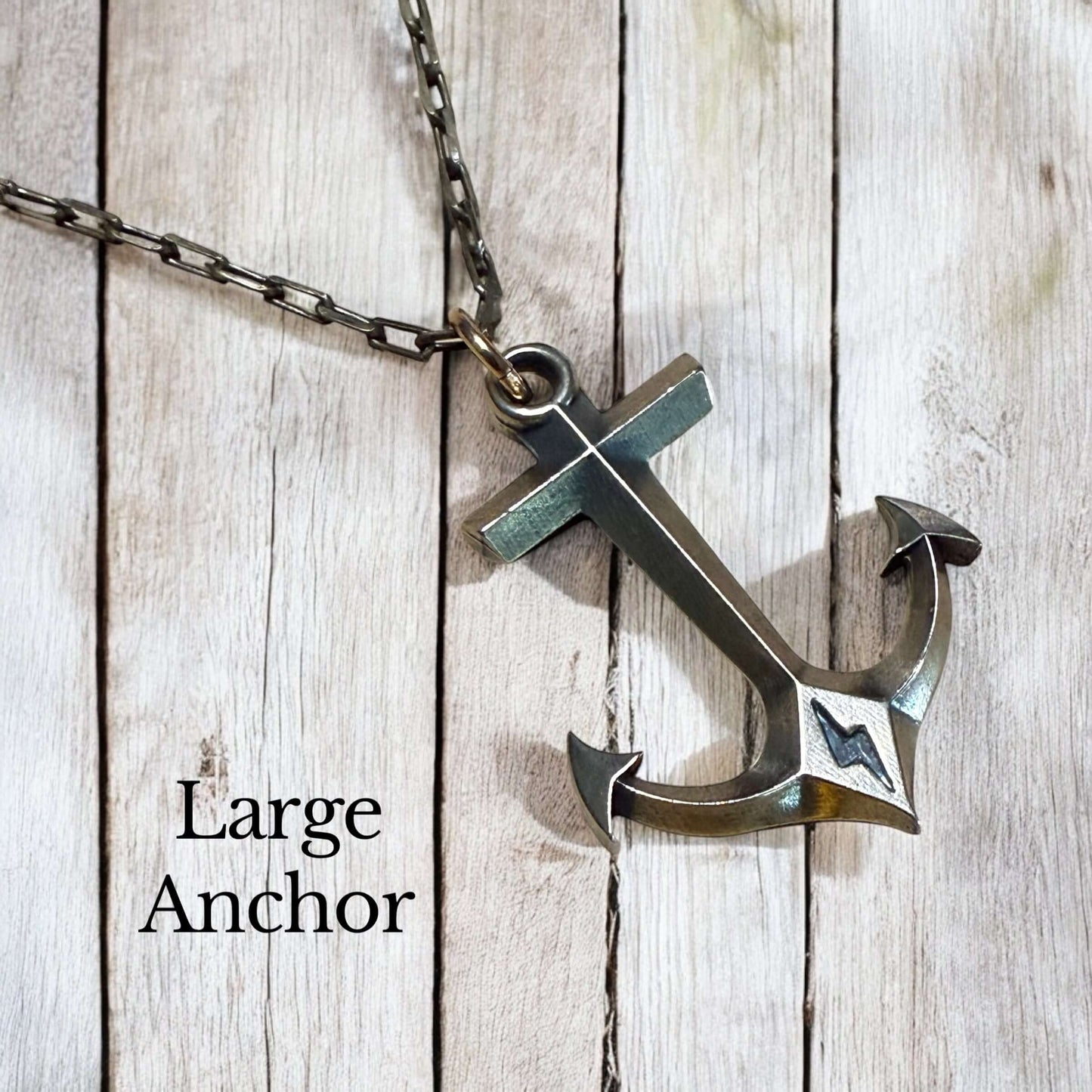 STRENGTH Hold Fast Anchor Necklace - Bronze