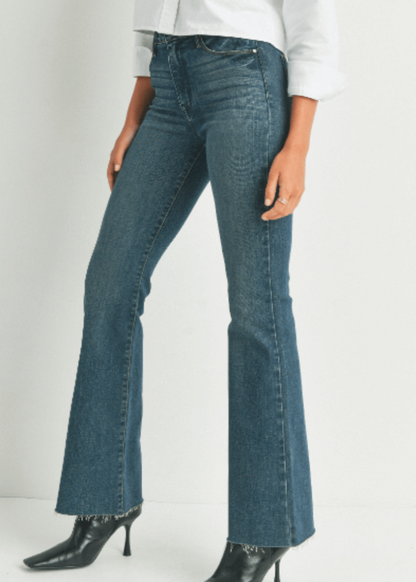 The Fall Flare Denim Jeans in Dark Denim Made in USA