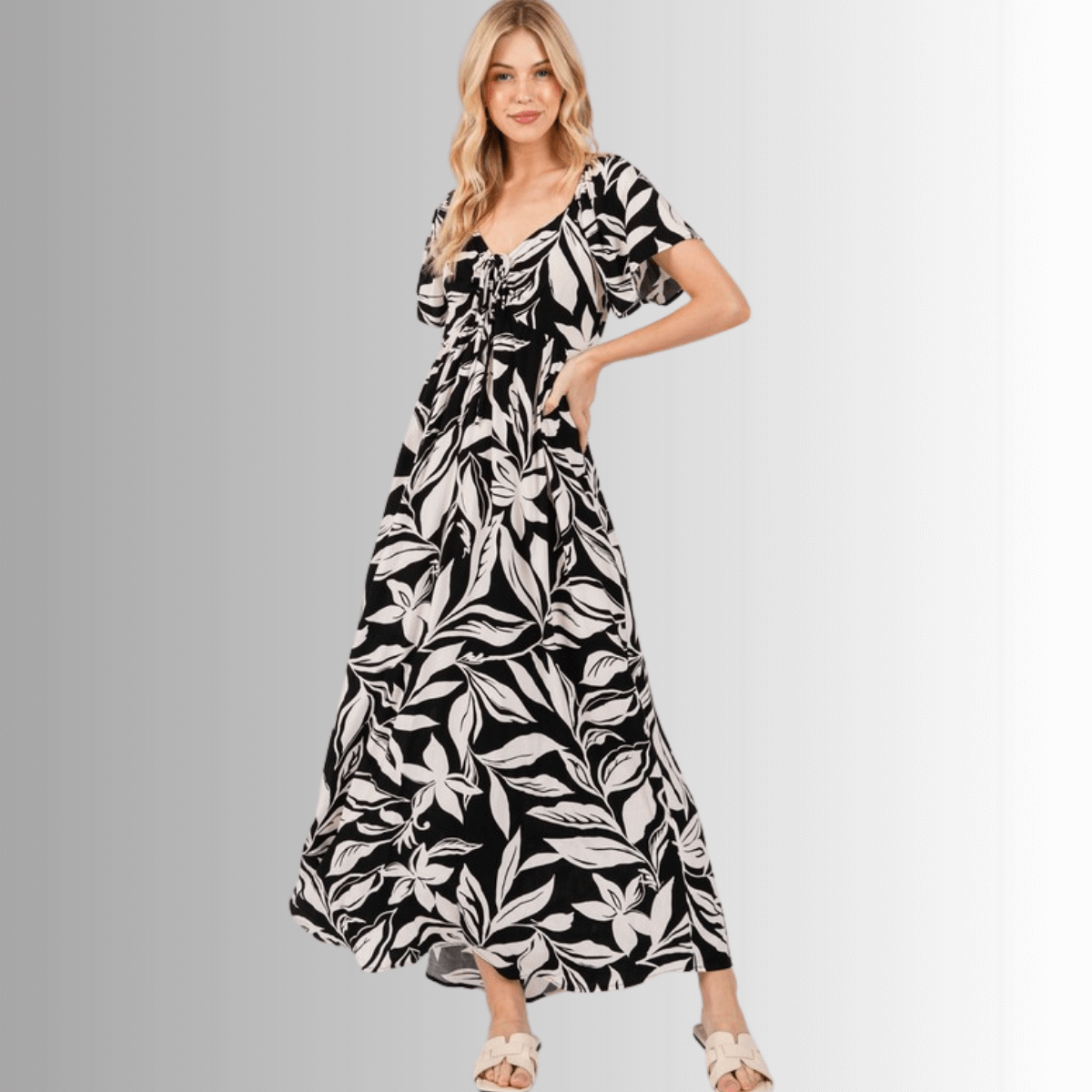 A Bit of Flare Maxi Dress